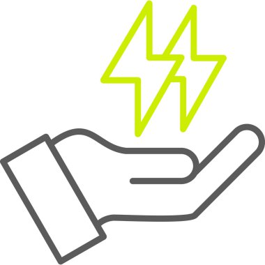 el simgesi, satır biçimi tasarım vektör çizimi