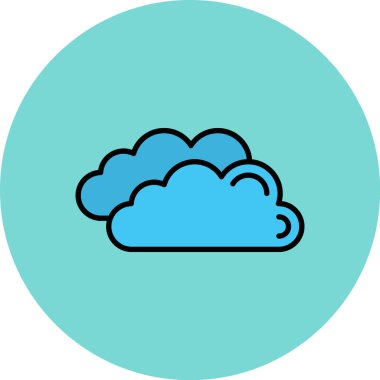 Bulut. Web simgesi basit illüstrasyon