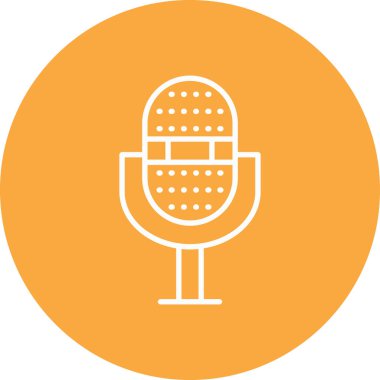 Bir mikrofon simgesinin vektör çizimi