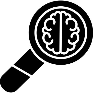 Büyüteçli beyin, basit simge