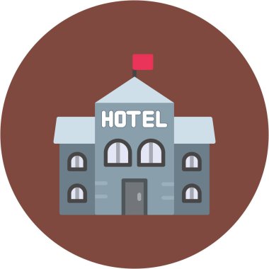 Otel simgesi, vektör illüstrasyonu