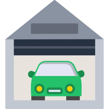 Otopark simgesi, düz tasarım