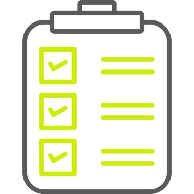 Kontrol Listesi Düz Vektör Simgesi