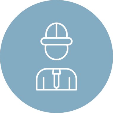 İnşaat işçisi simgesinin vektör illüstrasyonu