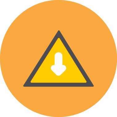 Vektör illüstrasyonu, modern simge uyarısı.