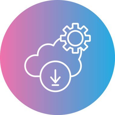 Bulut simgesi vektör illüstrasyonu