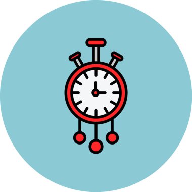 Saat simgesinin vektör illüstrasyonu