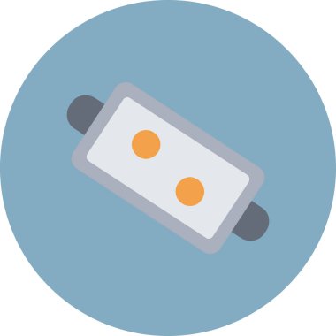 Düz pil simgesi, vektör, illüstrasyon