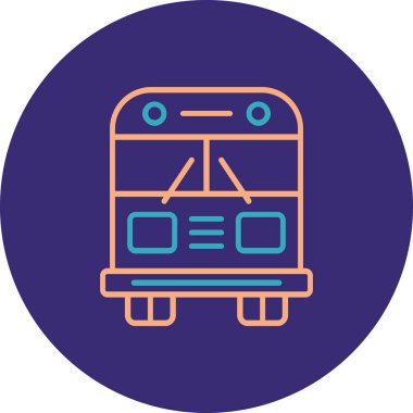 Bir tren simgesinin vektör illüstrasyonu