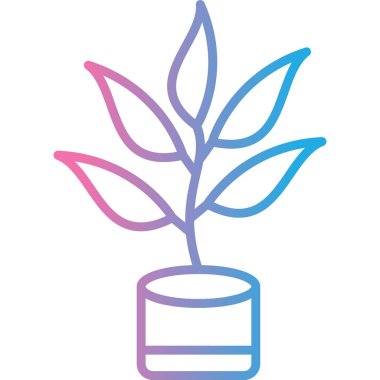 Bitki. Web simgesi basit illüstrasyon