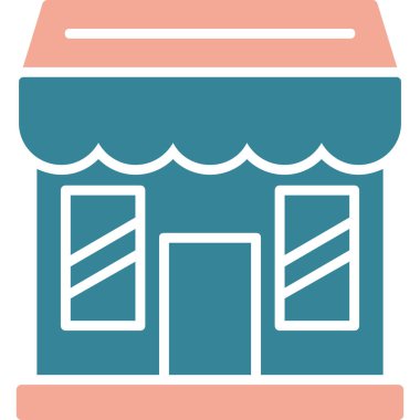 Dükkan. Web simgesi vektör illüstrasyonu