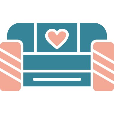 Aşk kalp vektör simgesi