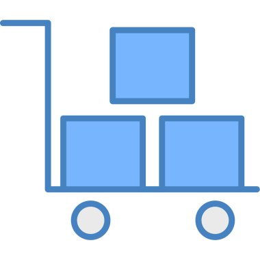 kargo kamyonu ikonu. Web için kamyon vektör simgelerinin özet çizimi