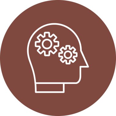 Bir kafa simgesinin vektör illüstrasyonu