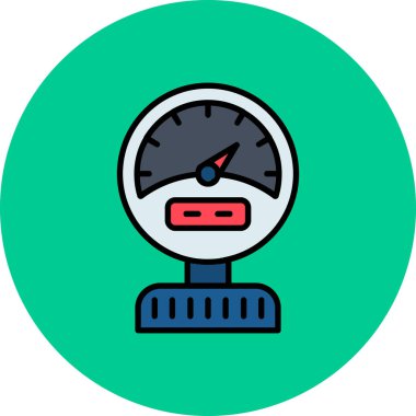 Hız göstergesi simgesi. Web için hız ölçer vektör simgelerinin özet çizimi