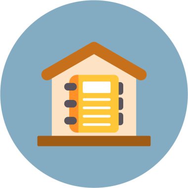 Bina. Web simgesi basit illüstrasyon