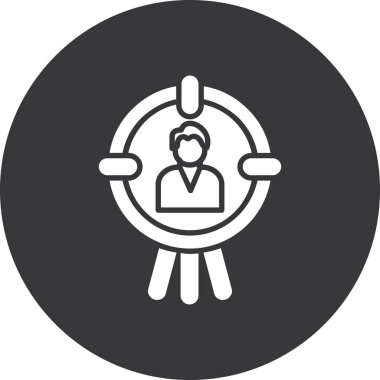 İş adamı ikonu. vektör illüstrasyonu