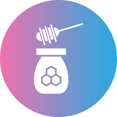 vector illustration of honey jar modern icon