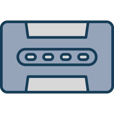 Kaset. Web simgesi basit illüstrasyon