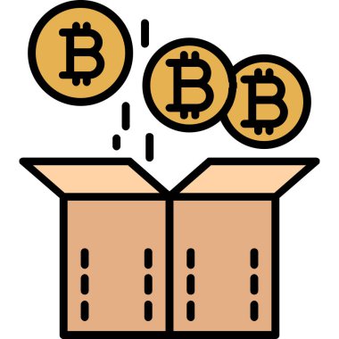 para kutusu simgesi, basit vektör illüstrasyonu