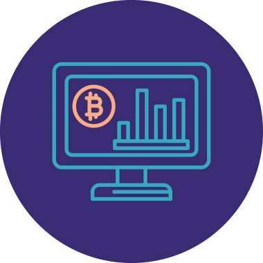 vektör illüstrasyon Bitcoin simgesi