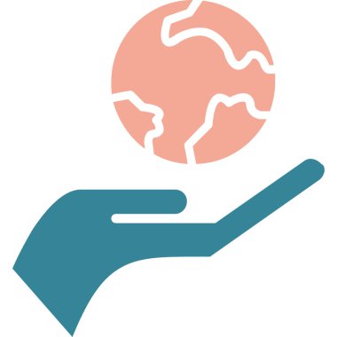 Dünya simgesinin vektör illüstrasyonu