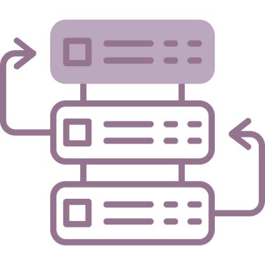 Sunucu. Web simgesi basit illüstrasyon