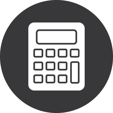 Hesap makinesi simge. Hesap makinesi vektör simgesi web için basit örnek