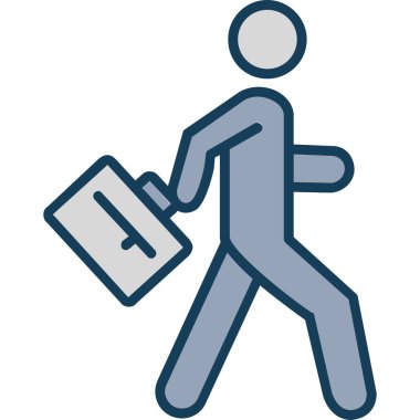 Dolu taslak biçiminde yürüyen adam yürüyen simgesi