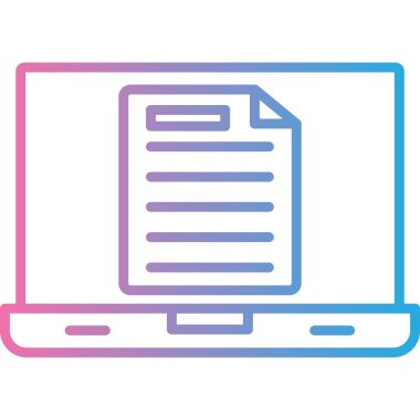 Dizüstü bilgisayar simgesi vektör çizimi