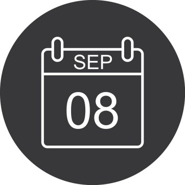 Takvim simgesinin vektör illüstrasyonu