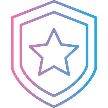 kalkan ikon vektör illüstrasyonu