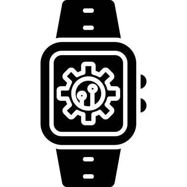 Dişli ve saat simgesinin vektör çizimi. Stok için dişli ve dişli vektör simgesi koleksiyonu.