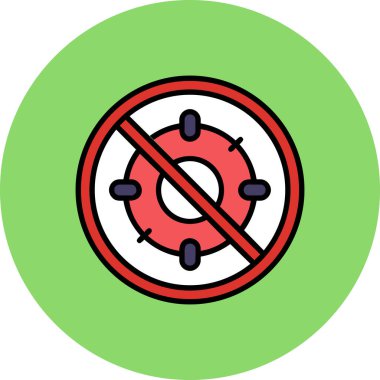 Sigara içme işareti yok. Basit illüstrasyon