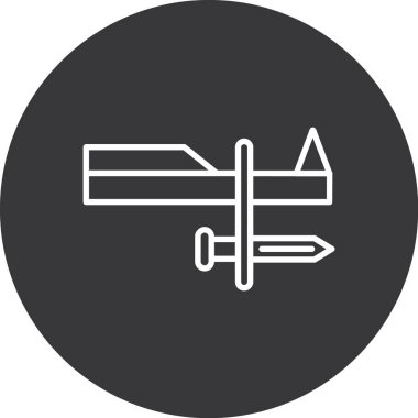 Uçak, düzlem simgesi, vektör illüstrasyonu