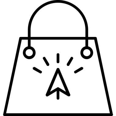 çanta çanta alışveriş simgesi ana hat biçiminde