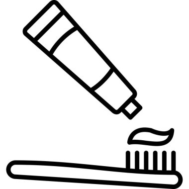 Fırça simgesi vektör illüstrasyonu