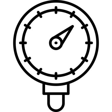 Hız göstergesi simgesi. Web için hız ölçer vektör simgelerinin özet çizimi