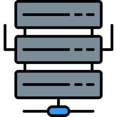 Sunucu veritabanı sunucu simgesi - taslak biçimi