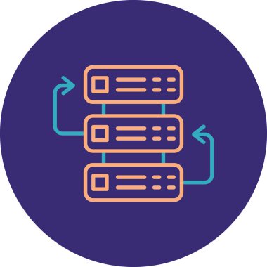 Sunucu simgesinin vektör illüstrasyonu
