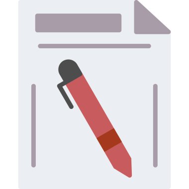 kalem renkli vektör simgesi