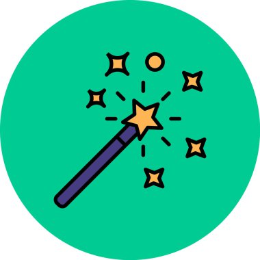 Sihirli ikon vektör çizimi