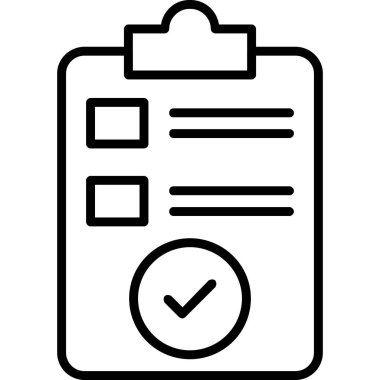 Kontrol listesi. Web simgesi basit illüstrasyon