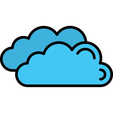 Bulut. Web simgesi basit illüstrasyon