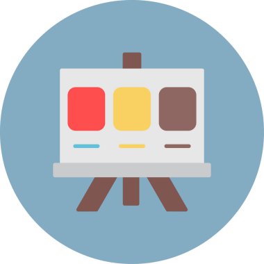 galeri düz vektör simgesi