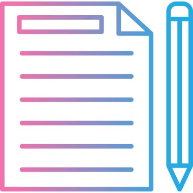 Bir belge simgesinin vektör illüstrasyonu