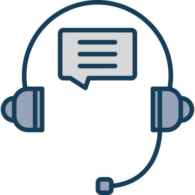 Çağrı merkezi simgesi. Basit tasarım