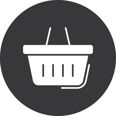 Sepet alışveriş ikonu. Web tasarımı için basit bir sepet vektör sembolü çizimi