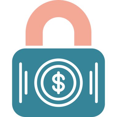 Kilit. Web simgesi basit illüstrasyon