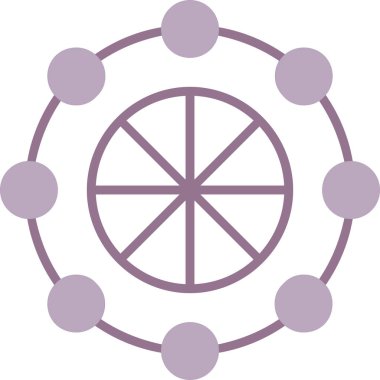 atom. Web simgesi basit illüstrasyon
